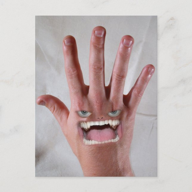 Er hat eine Gemeine Rückhand! Postkarte (Vorderseite)