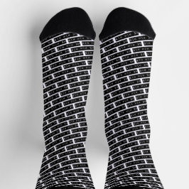 Er hat sein Geschlecht Pronoun Retro-Label Socken