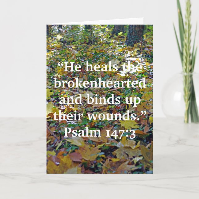 "Er heilt das gebrochene Herz"... Karte (Vorderseite)