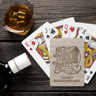 Er heiratet Rustikale Cowboy-Junggesellenparty Spielkarten