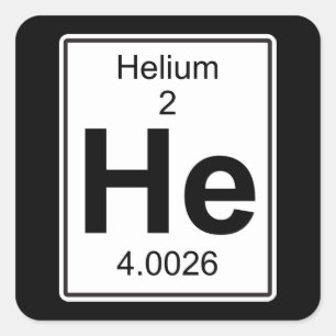 Er - Helium Quadratischer Aufkleber