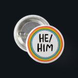 ER/HIM Pronouns Rainbow Soft Circle Ring Button<br><div class="desc">Dekorieren Sie Ihr Outfit mit diesem coolen Kunstknopf. Sie können ihn anpassen und auch Text hinzufügen. Karo in meinem Shop für viel mehr Farben und Muster! Lass mir Bescheid,  wenn du auch etwas Gewohntes willst.</div>