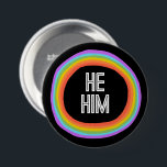 ER IHM farbenfrohe Gender Rainbow Circle Pronouns Button<br><div class="desc">Dekorieren Sie Ihr Outfit mit diesem coolen Kunstknopf. Macht ein großartiges Geschenk! Sie können ihn anpassen,  Farben,  Schriftart ändern und auch Text hinzufügen. Karo in meinem Shop für viel mehr Farben und Muster! Lass mir Bescheid,  wenn du auch etwas Gewohntes willst.</div>