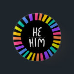 ER/IHM Pronouns Rainbow Handlett Pride Button<br><div class="desc">Dekorieren Sie Ihr Outfit mit diesem coolen Kunstknopf. Macht ein großartiges Geschenk! Sie können ihn anpassen, die Hintergrundfarben ändern und auch Text hinzufügen. Karo in meinem Shop für viel mehr Farben und Muster! Lass mir Bescheid, wenn du auch etwas Gewohntes willst.</div>