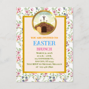 Er ist am Sonntag Risen und Feier der Auferstehung Postkarte