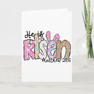 Er ist auferstanden Bunny Christliches Kreuz Frohe Karte