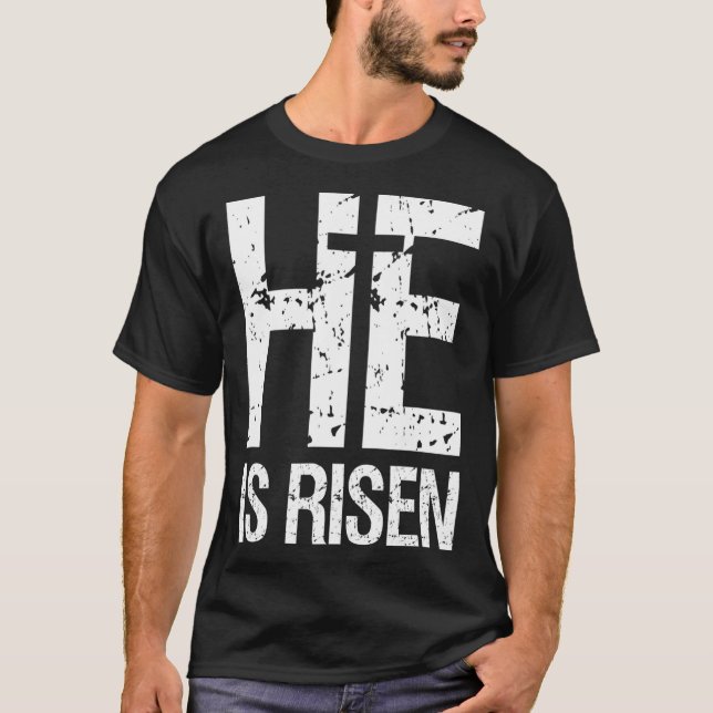 Er ist auferstanden - Christlicher Glaube Jesus Ch T-Shirt (Vorderseite)