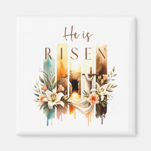 Er ist auferstanden Christliches Kreuz Jesus Bibel Magnet