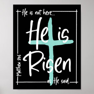 Er ist auferstanden Christliches Kreuz Jesus Bibel Poster