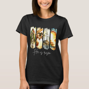 Er ist auferstanden Christliches Kreuz Jesus Bibel T-Shirt