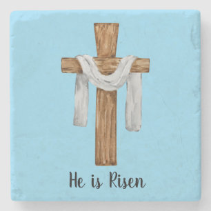 Er ist auferstanden Christliches Kreuz Ostern Steinuntersetzer