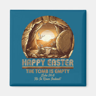 Er ist auferstanden christliches Ostern leeres Gra Magnet