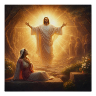 Er ist auferstanden Christliches Plakat Poster