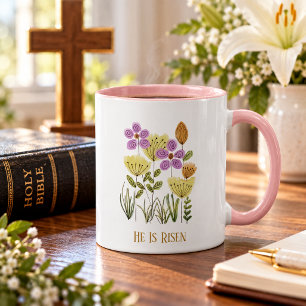 Er ist auferstanden Florales Ostern Tasse