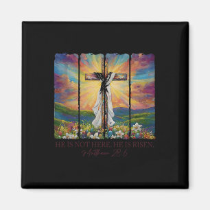 Er ist auferstanden Frühling Ostern Jesus Kreuz Ch Magnet