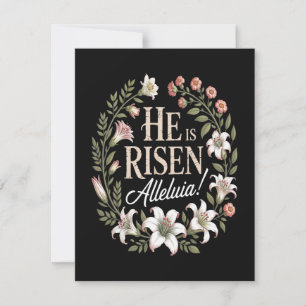 Er ist auferstanden Halleluja Floral christliches  Ankündigung