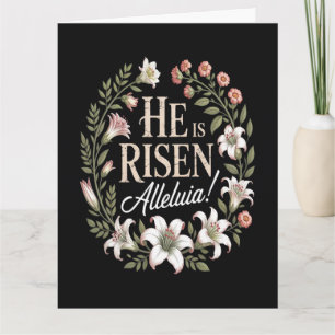 Er ist auferstanden Halleluja Floral Ostern Christ Karte