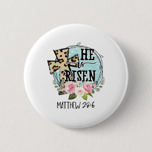 Er ist auferstanden Jesus Christlich Frohe Ostern  Button