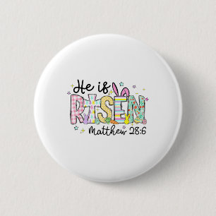 Er ist auferstanden Jesus Christlich Frohe Ostern  Button