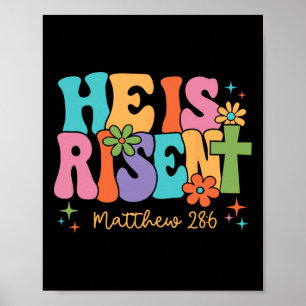 Er ist auferstanden Jesus Christlich Frohe Ostern Poster