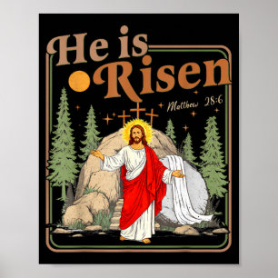 Er ist auferstanden Jesus Christlich Frohe Ostern Poster