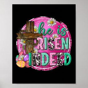 Er ist auferstanden Jesus Christlich Frohe Ostern  Poster