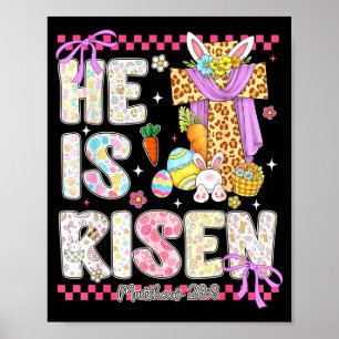 Er ist auferstanden Jesus Christlich Frohe Ostern Poster