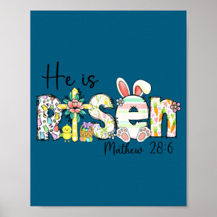 Er ist auferstanden Jesus Christlich Frohe Ostern Poster