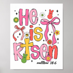 Er ist auferstanden Jesus Christlich Frohe Ostern  Poster