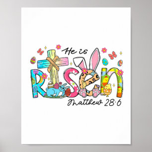 Er ist auferstanden Jesus Christlich Frohe Ostern Poster
