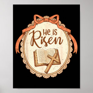 Er ist auferstanden Jesus Christlich Für Frauen Ki Poster