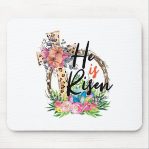 Er ist auferstanden Jesus Christlich glückliche Os Mousepad
