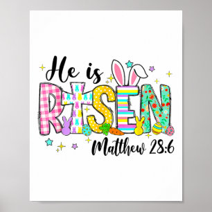 Er ist auferstanden Jesus Christlich glückliche Os Poster