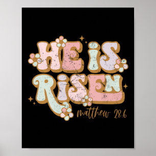 Er ist auferstanden Jesus Christlich glückliche Os Poster