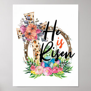 Er ist auferstanden Jesus Christlich glückliche Os Poster