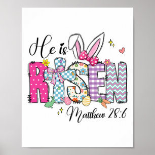 Er ist auferstanden Jesus Christlich glückliche Os Poster