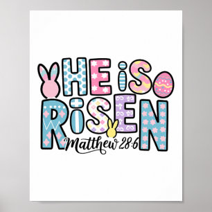 Er ist auferstanden Jesus Christlich glückliche Os Poster