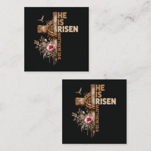 Er ist auferstanden Jesus Christlich Religiös Oste Quadratische Visitenkarte