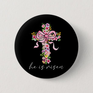 Er ist auferstanden Jesus Christliche Kokette Schl Button