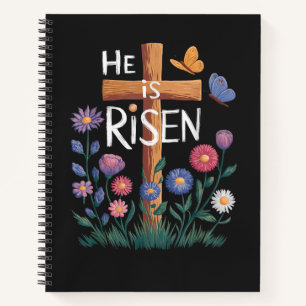 Er ist auferstanden Jesus Floral Christliches Oste Notizbuch