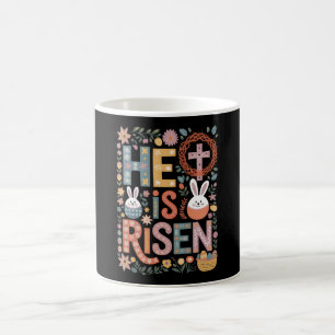 Er ist auferstanden Jesus Floral Süßer Osterhase K Kaffeetasse