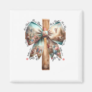 Er ist auferstanden Jesus Kokette Schleife Ostern Magnet