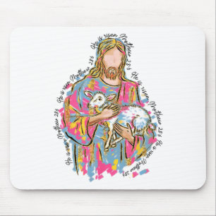 Er ist auferstanden Jesus und Lamm Gott glückliche Mousepad