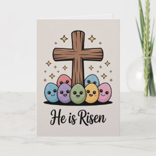 er ist auferstanden kawaii Osterkarte Karte