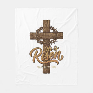 Er ist auferstanden Kreuz Dornenkrone Christliches Fleecedecke