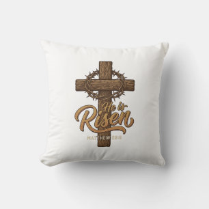 Er Ist Auferstanden Kreuz Dornenkrone Christliches Kissen