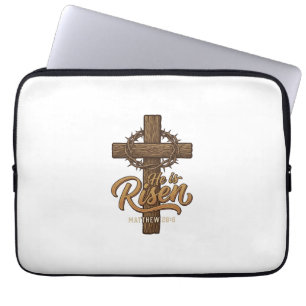 Er ist auferstanden Kreuz Dornenkrone Christliches Laptopschutzhülle