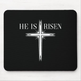 Er ist auferstanden Kreuz Jesus Religiös Frohe Ost Mousepad