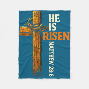 Er ist auferstanden Kreuz Jesus religiöser christl Fleecedecke
