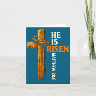 Er ist auferstanden Kreuz Jesus religiöser christl Karte